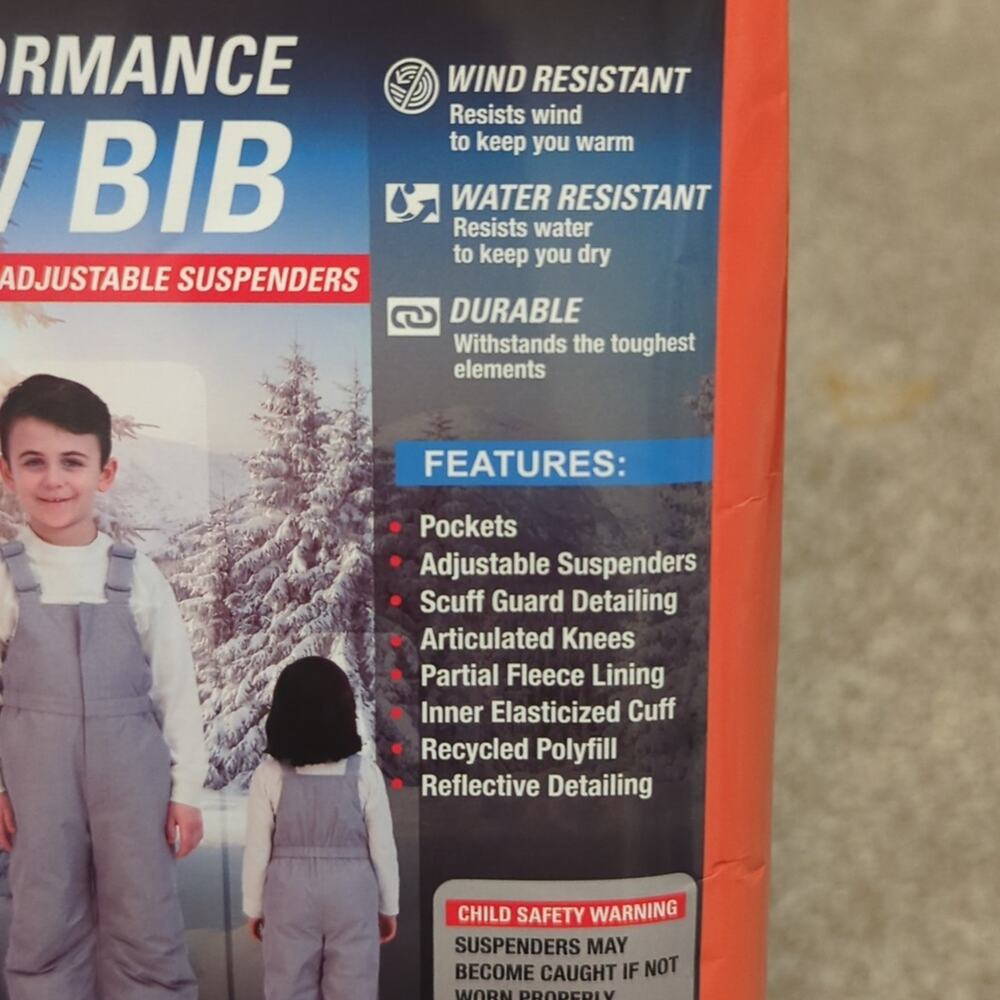 Gerry Snow bibs for kids size 2T in Grey